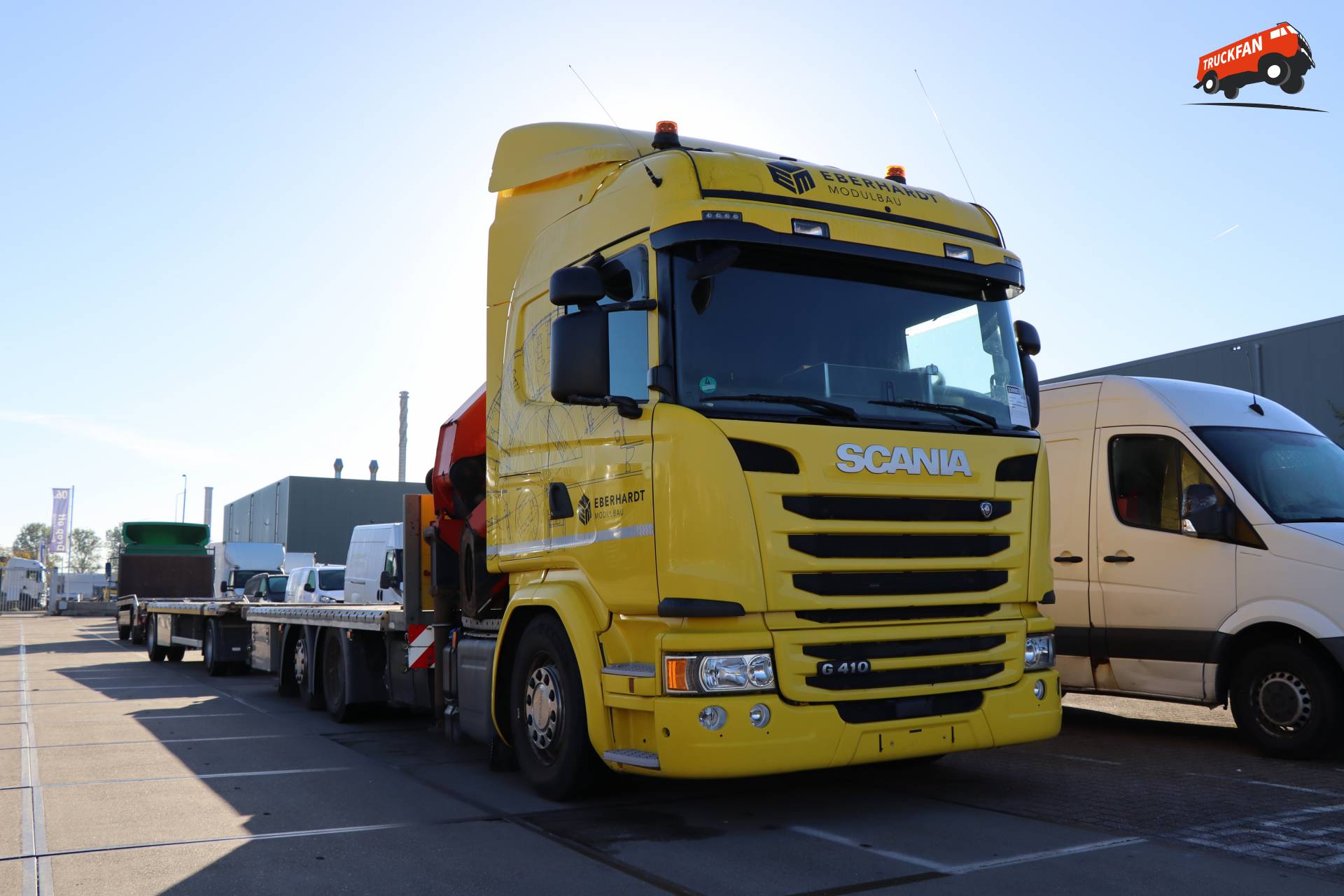 Scania G410 bij binnenkomst Kleyn Trucks