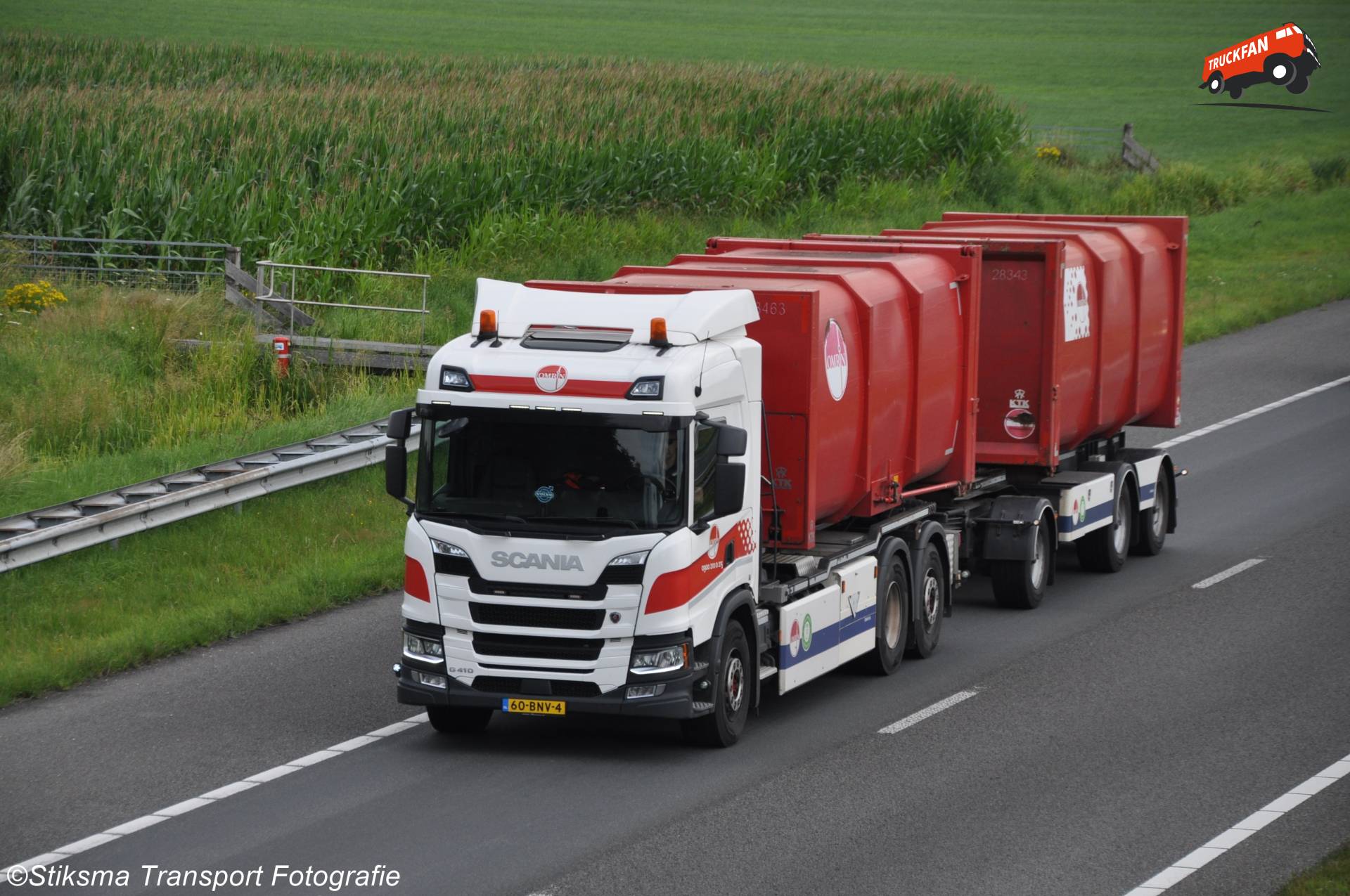 Scania G410 vrachtwagen van Omrin