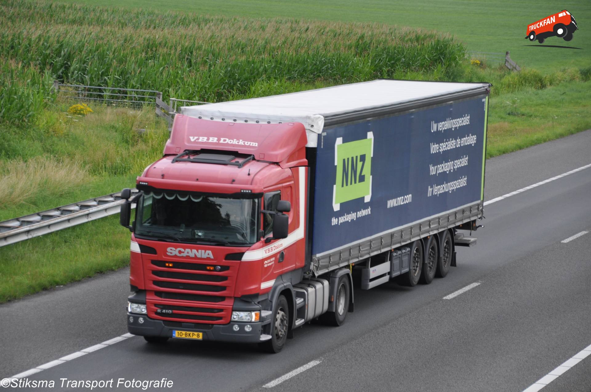 Scania R410 vrachtwagen van V.B.B. Dokkum