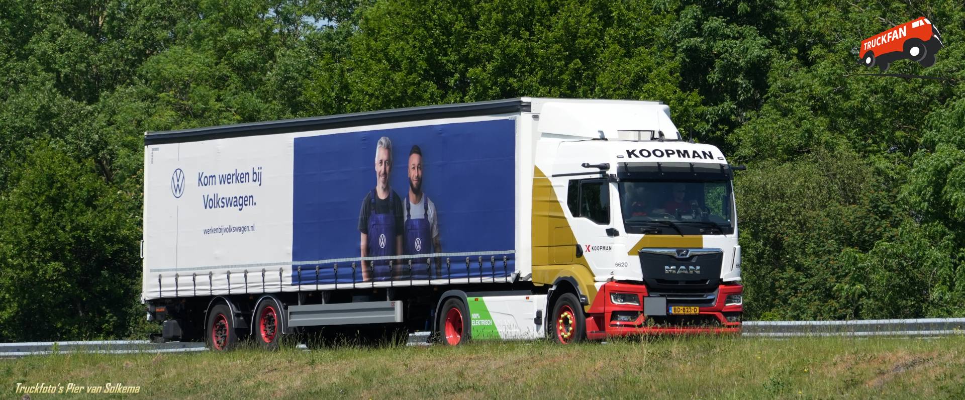 MAN TGX Electric vrachtwagen bij A7 Sneek
