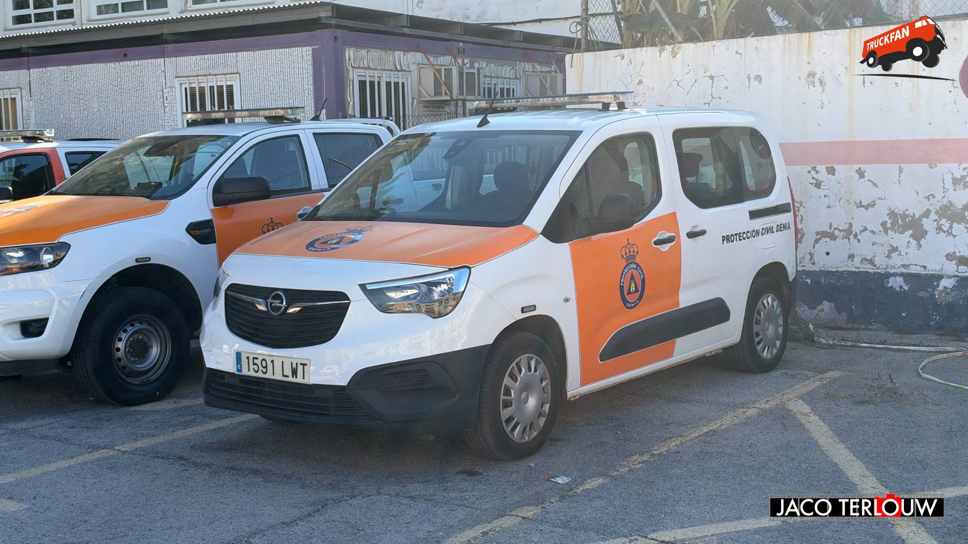 Opel Combo voertuig van Protección Civil in Dénia