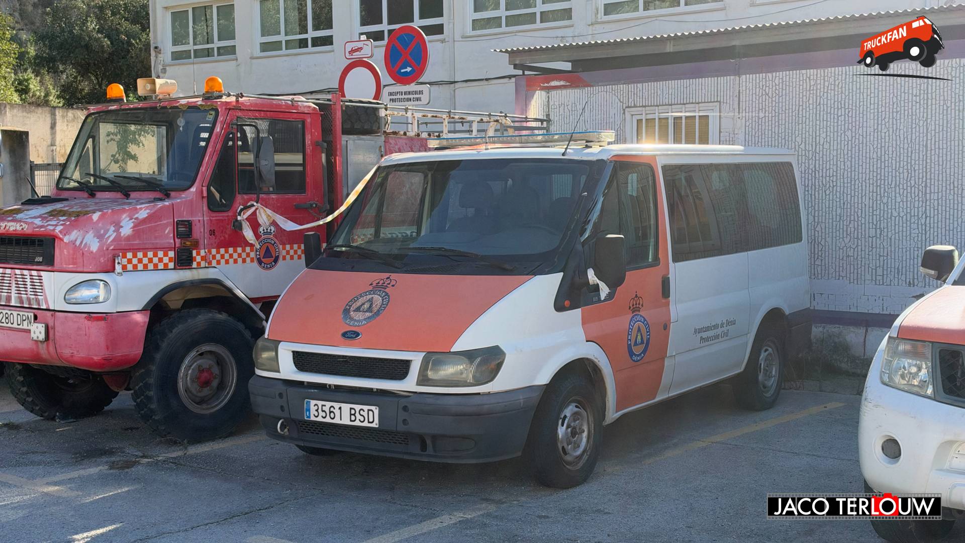 Ford Transit voertuig van Protección Civil in Dénia