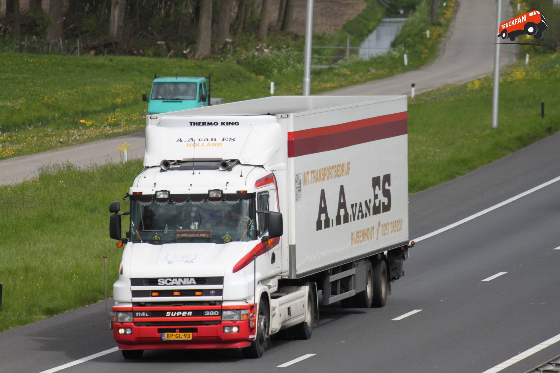 Scania T114 vrachtwagen van A A v Es