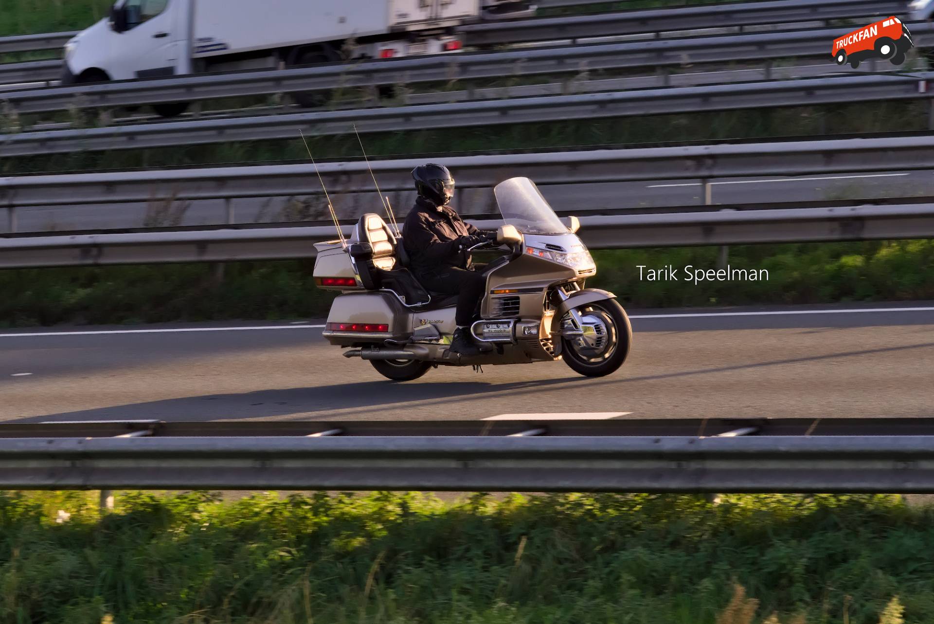 Honda Goldwing motorfiets op A16