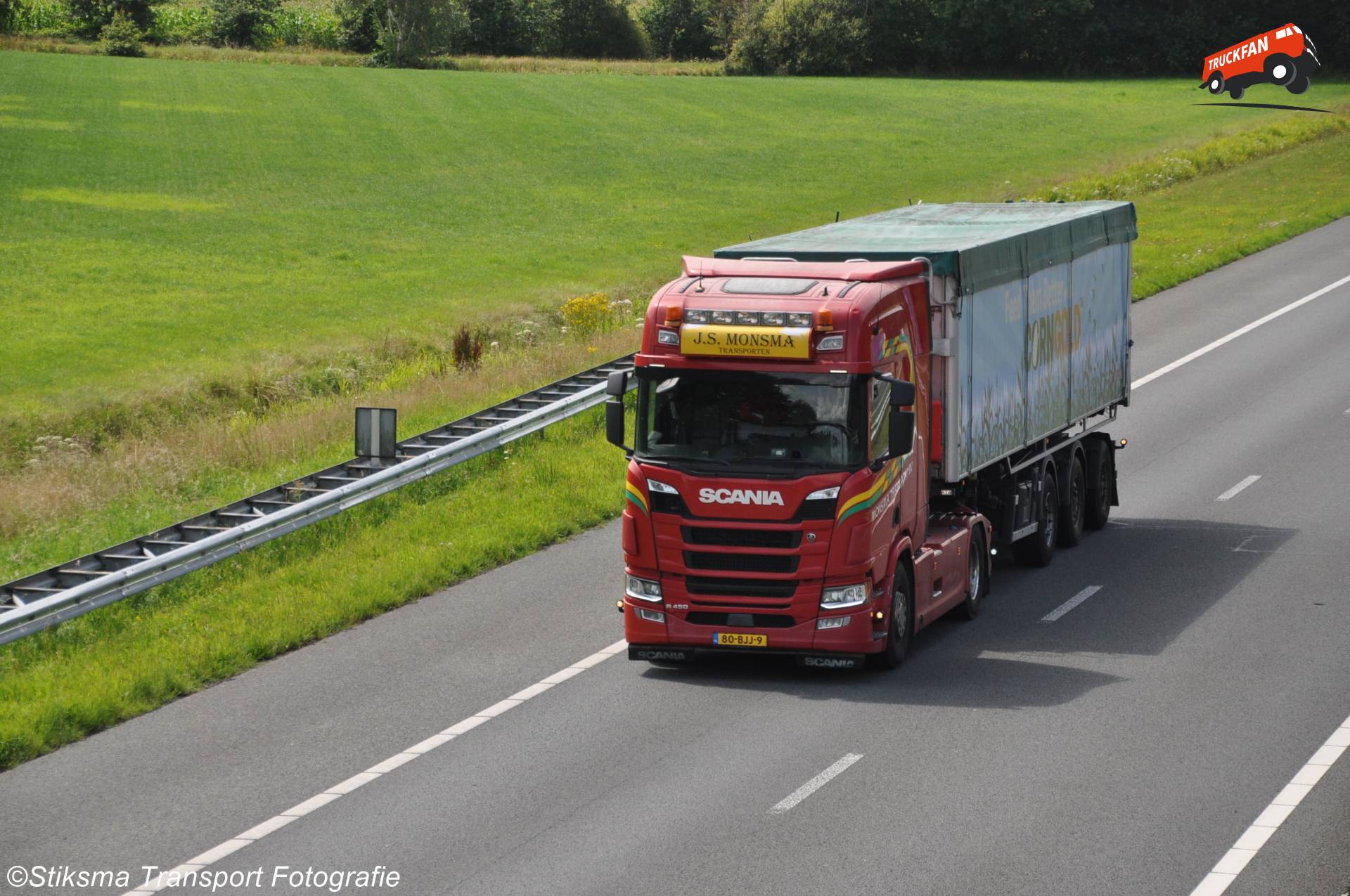 Scania R450 truck van J.S. Monsma