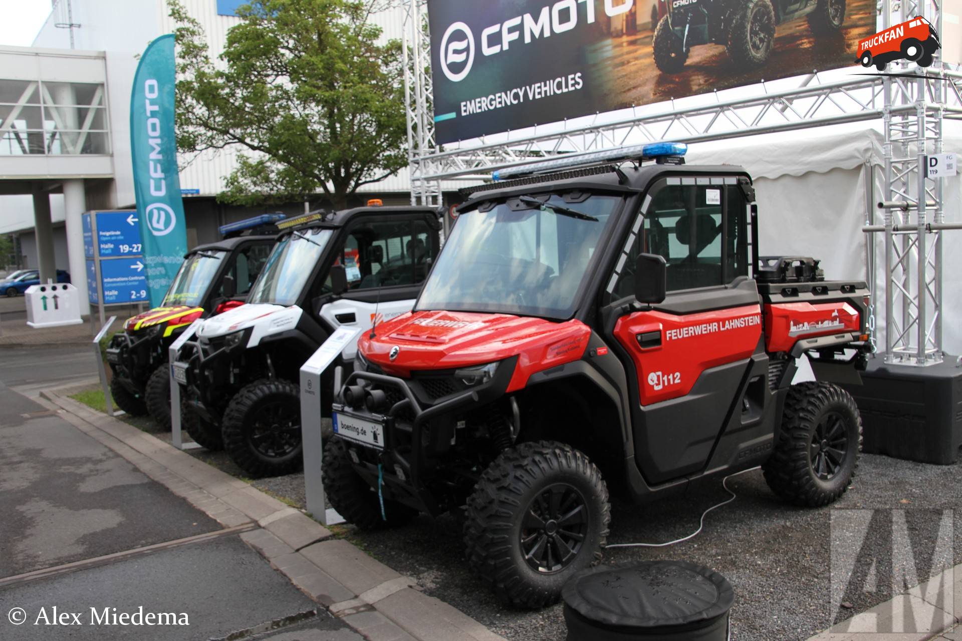 Diverse CFMoto voertuigen op Interschutz 2026 evenement