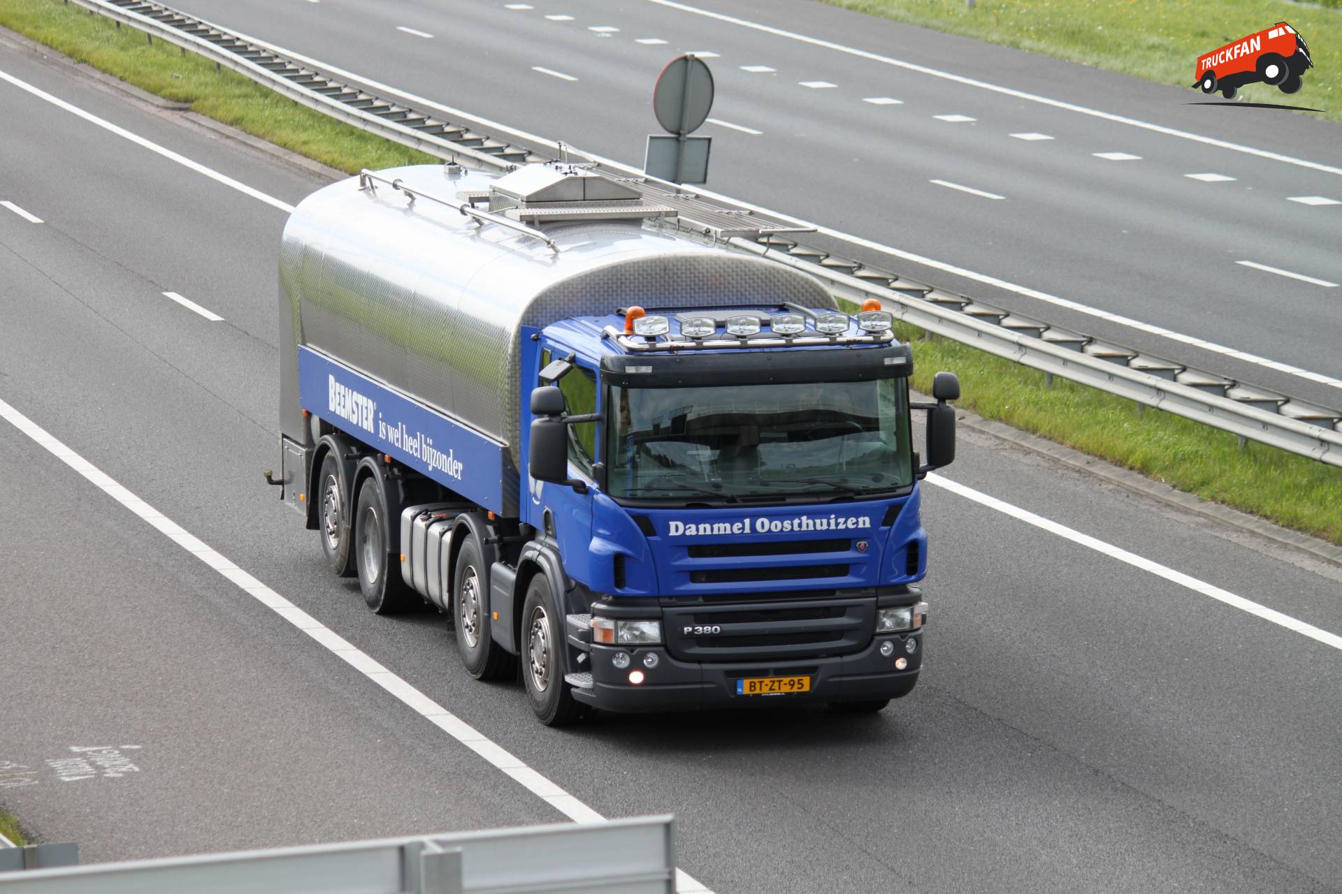 Scania P380 truck owned by Danmel