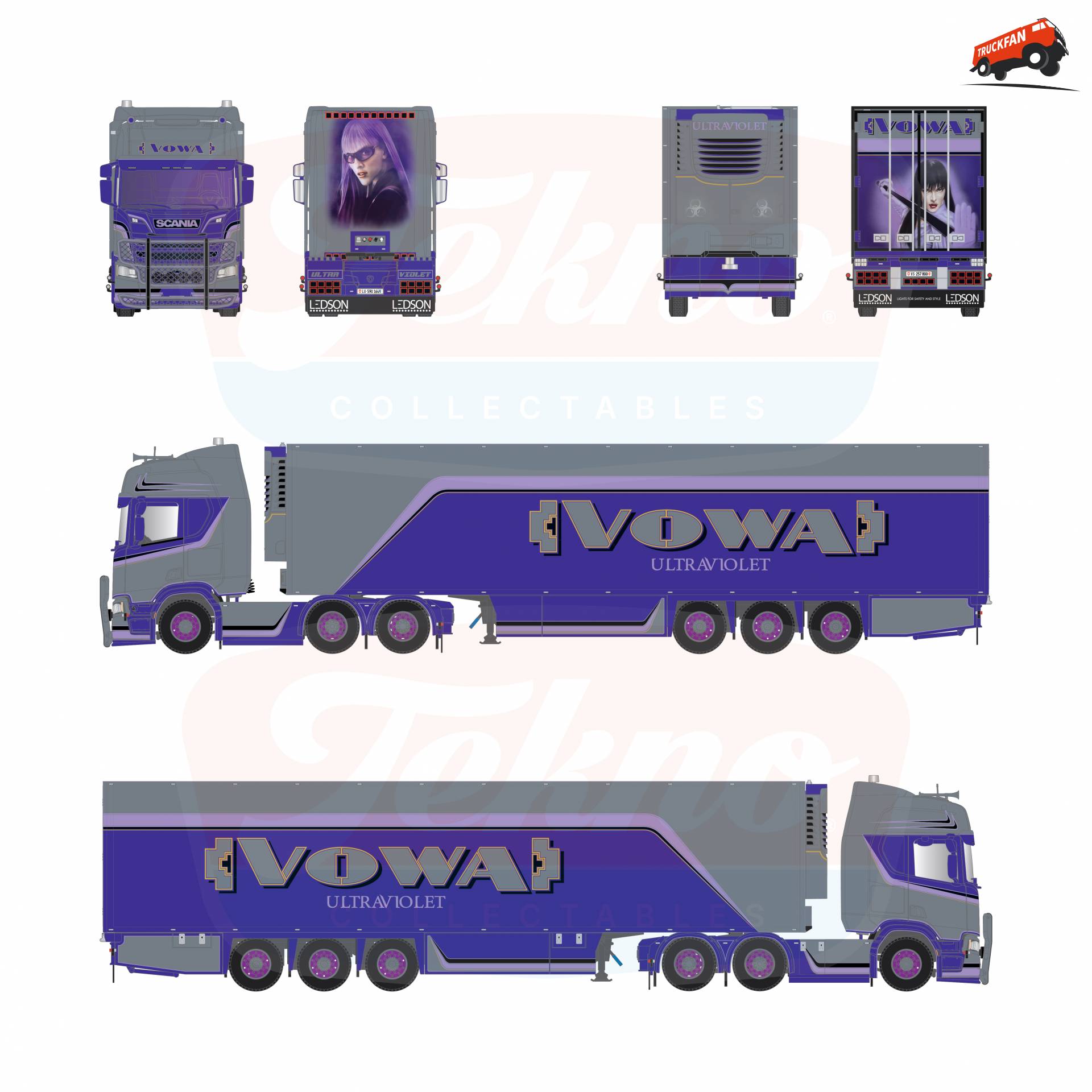 Ultraviolet Scania model van Vowa