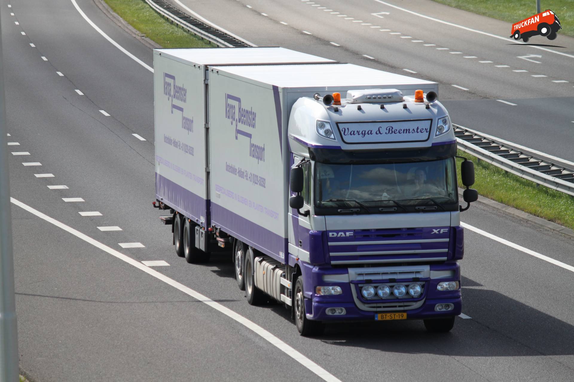DAF XF105 truck owned by Varga & Beemster