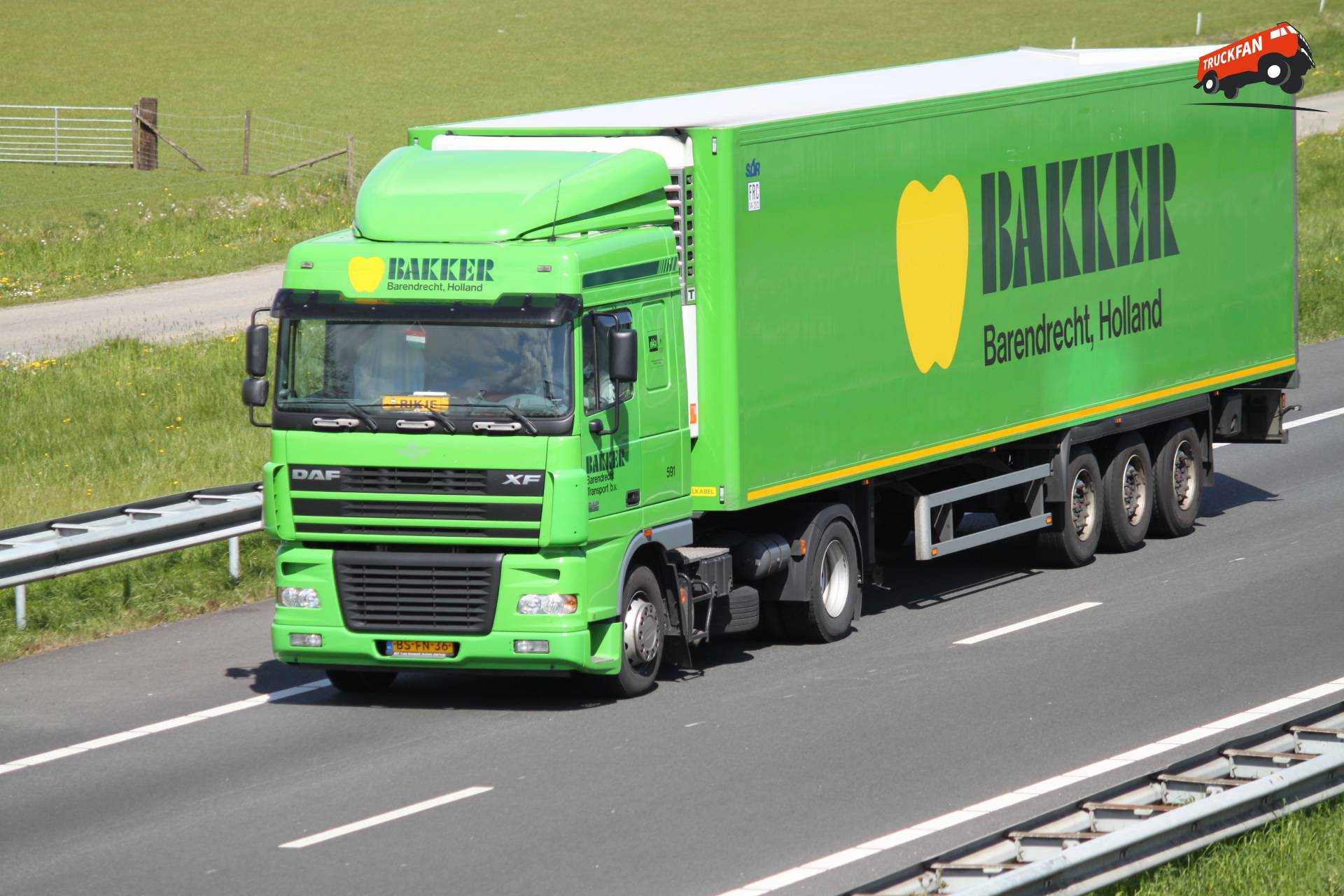 DAF XF95 truck owned by Bakker