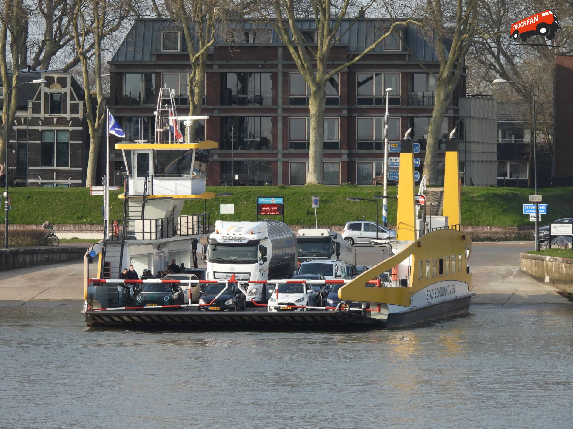 Volvo FM and DAF XF on ferry to Gelkenes