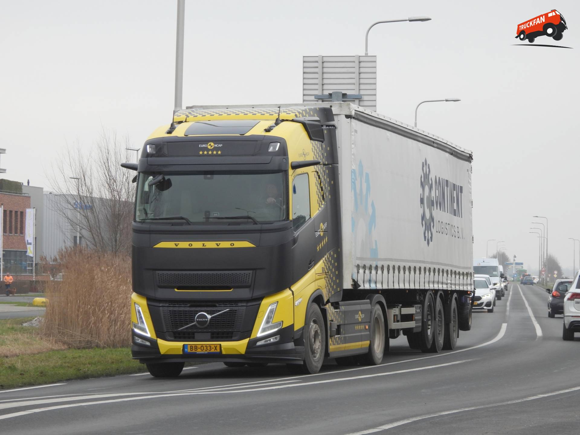 EURO NCAP demowagen Volvo FH Aero gehuurd door Freek Vossen