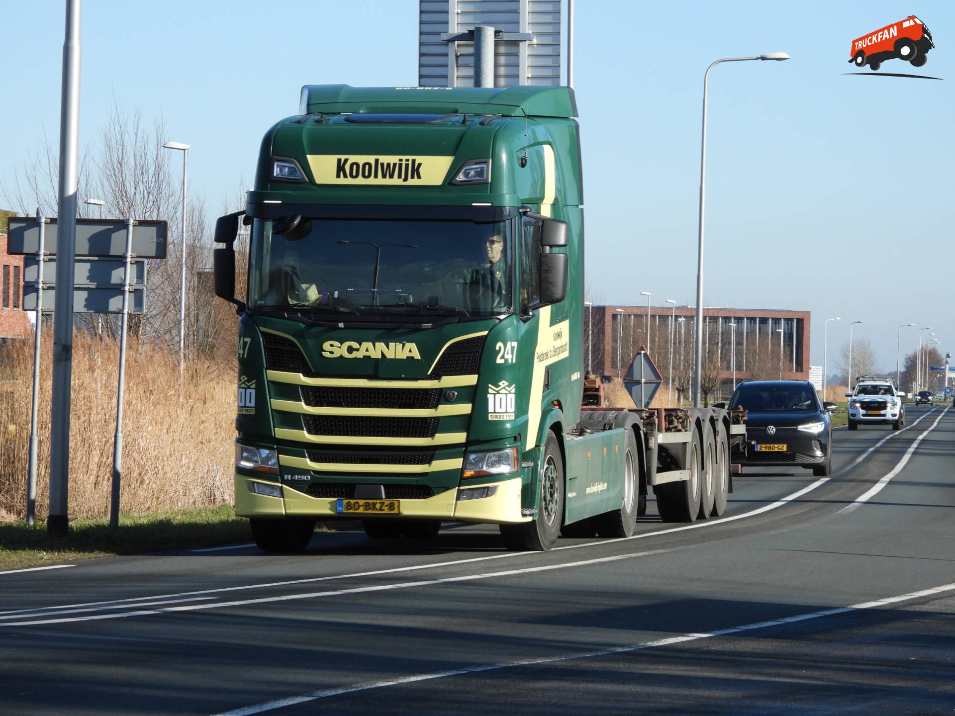 Scania R450 van Koolwijk Polsbroek op de N210 bij Schoonhoven