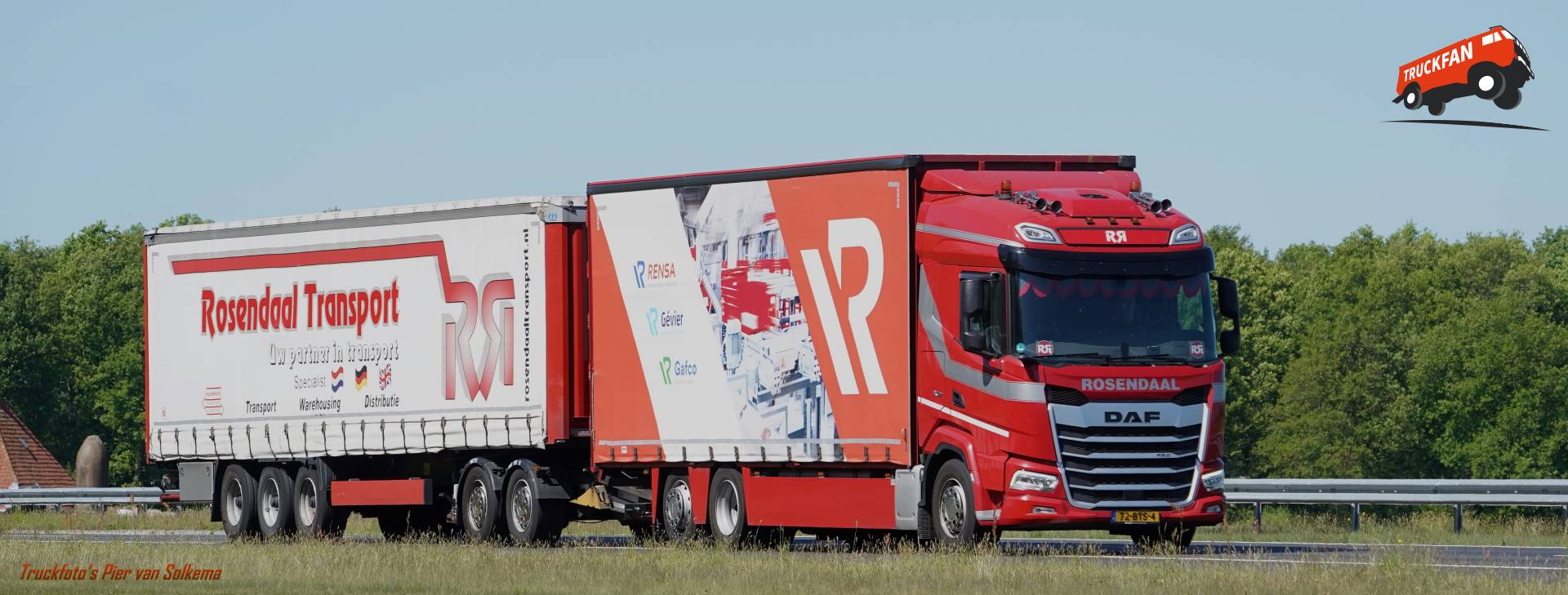 DAF XF truck on A7 Joure