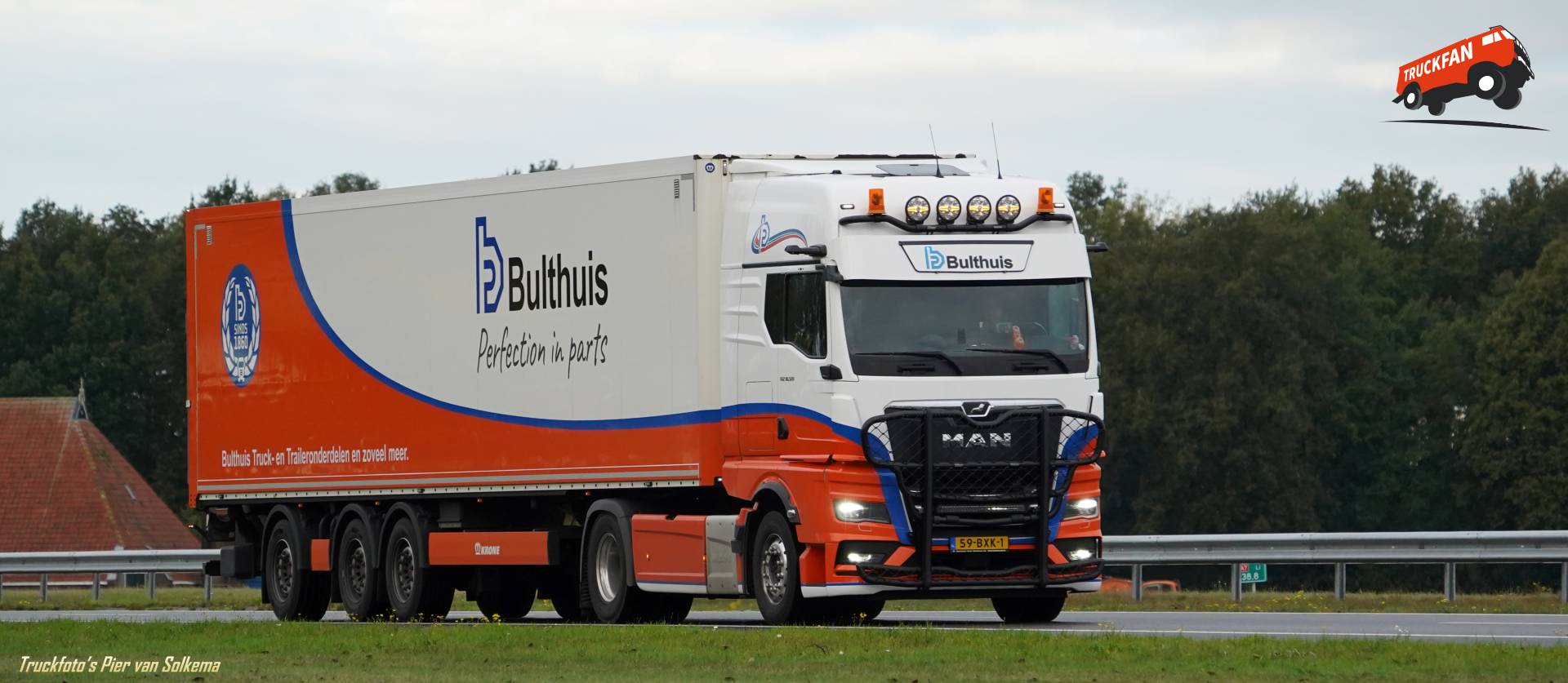 MAN TGS vrachtwagen van Bulthuis op A7 bij Joure