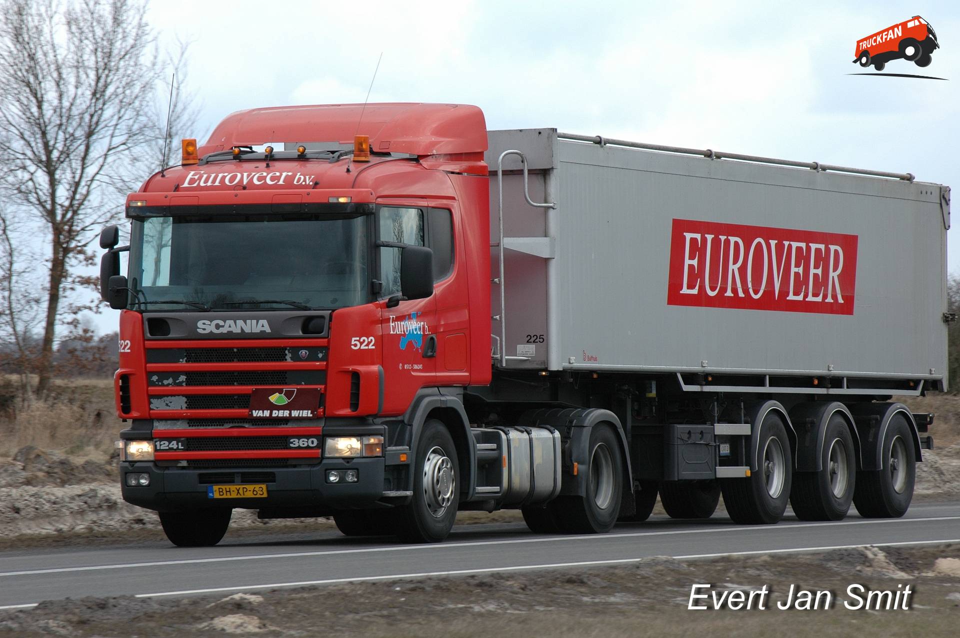 Scania R124L-360 wagen 522 bij Zwartemeer