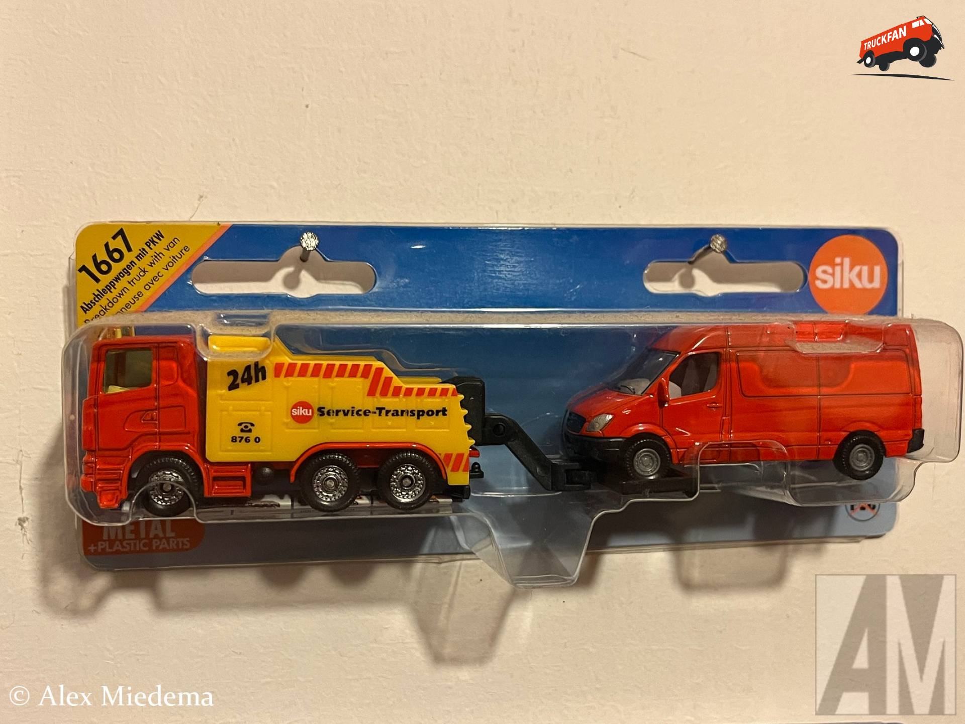 Siku modellen: Scania bergingswagen en Mercedes-Benz Sprinter