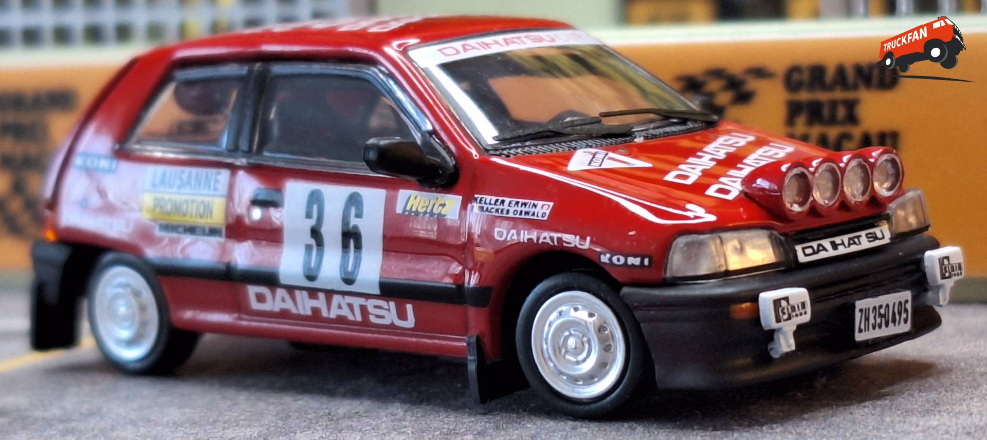 Winnaar van de Rallye Monte Carlo 1988: Daihatsu Charade GTti