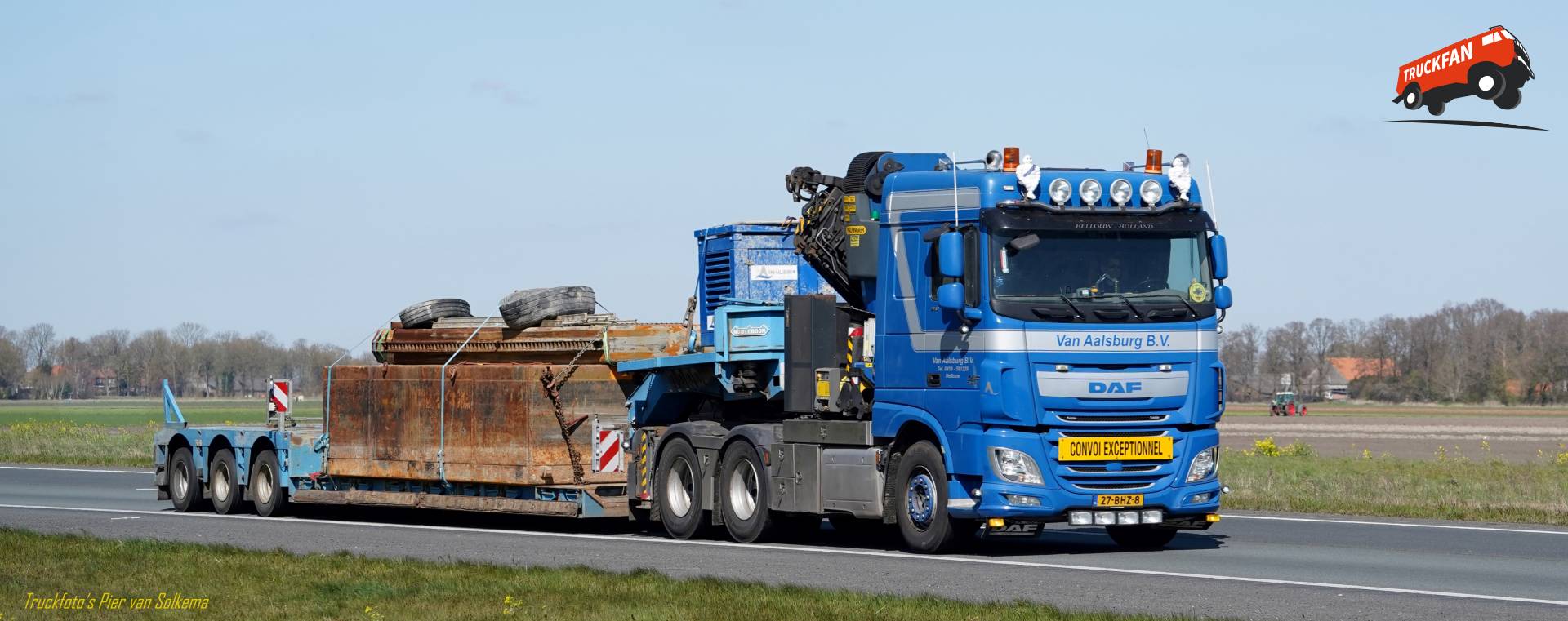DAF XF vrachtwagen van Aalsburg bij Lemsterhop op de A6