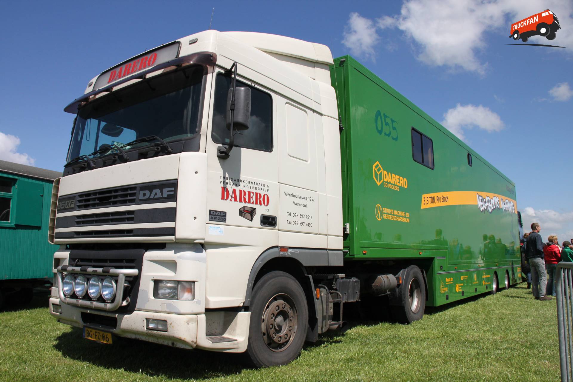 DAF 95XF vrachtwagen bij Tractor Pulling Hensbroek