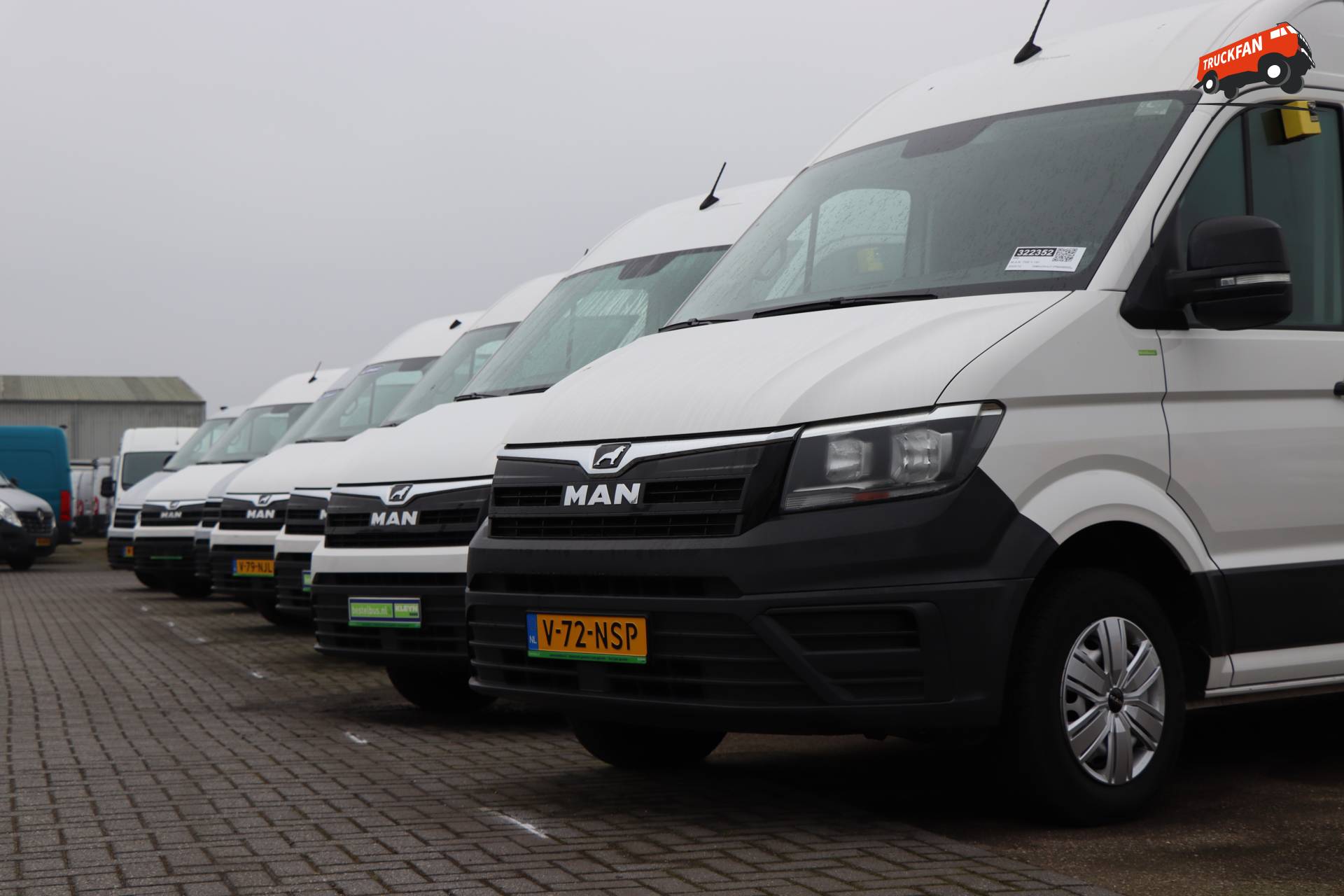 Rijtje MAN TGE's bij Kleyn Vans