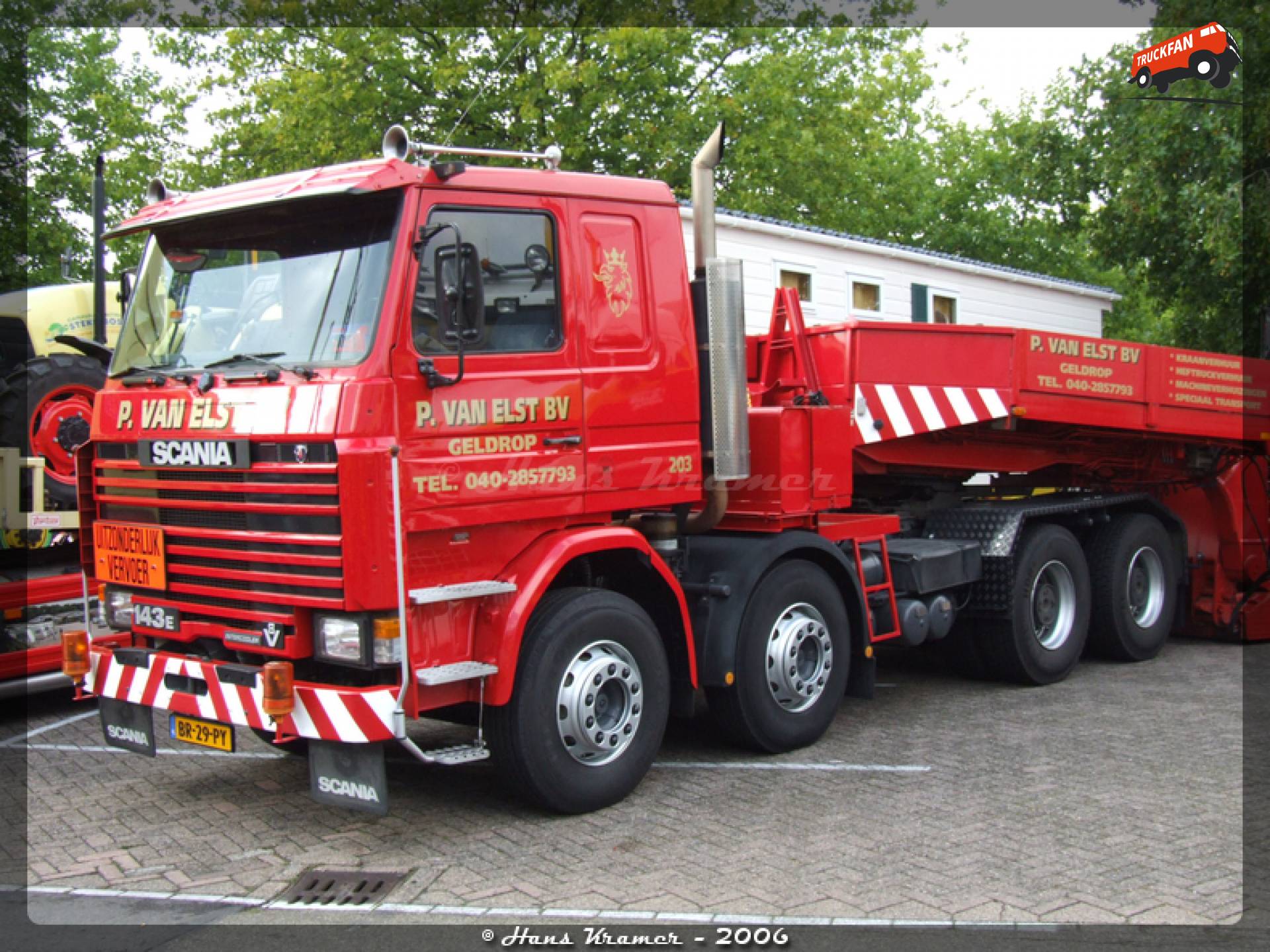 Foto Beers SCANIA RE 8X4 ZS 140180 (vrachtwagen) Van Van Elst Transport ...