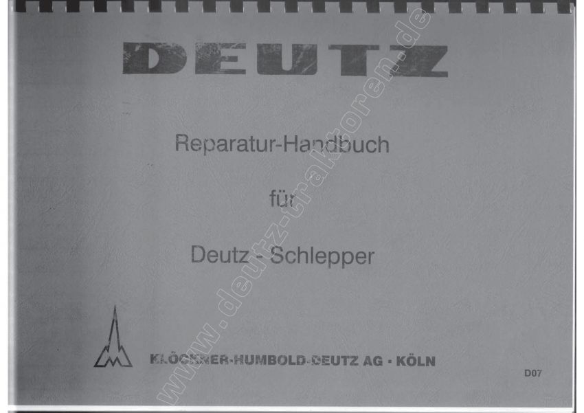 Deutz F1-F2 - Handboek Reparaties 
