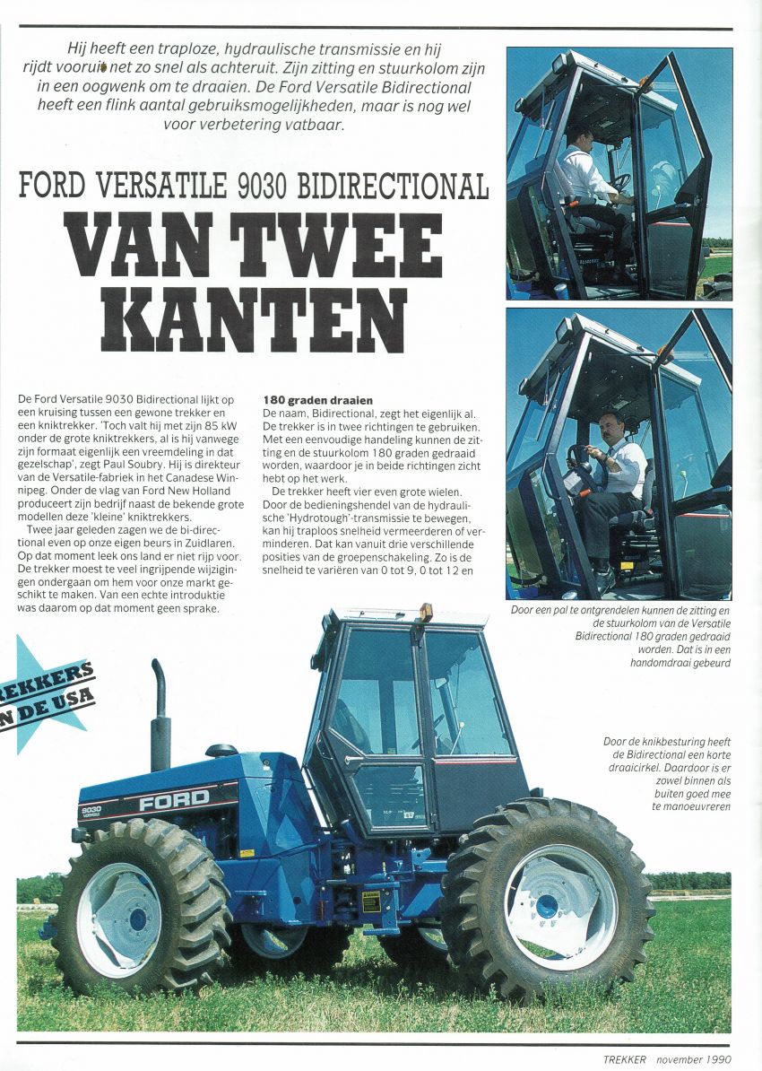 Ford Versatile 9030 Bi-Directional Impresie : Ad Bal , Leo Hanse en Hans Doornbos