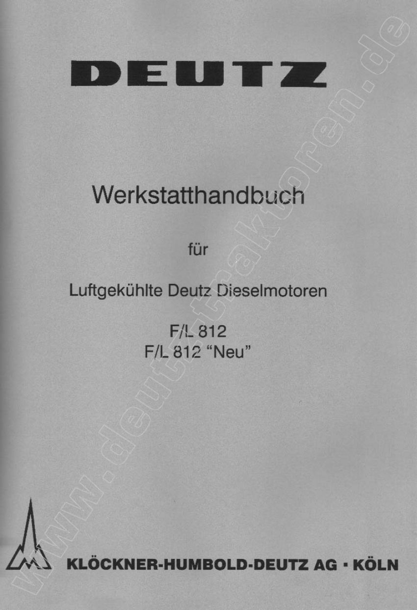 Deutz F/L812 Werkplaatshandboek